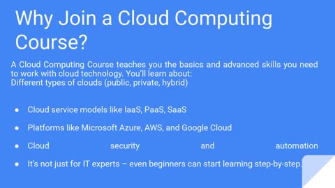 Cloud Computing Training – Learn the Skills of the Future