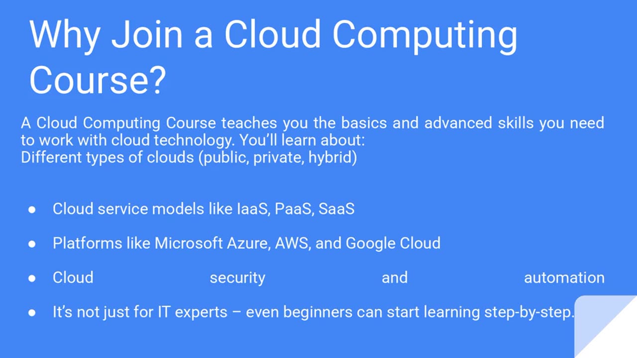 Cloud Computing Training – Learn the Skills of the Future