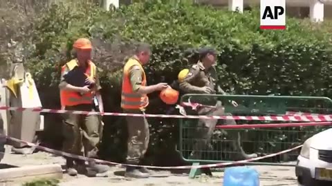 Buildings damaged in Holon in Israel after Iranian strike
