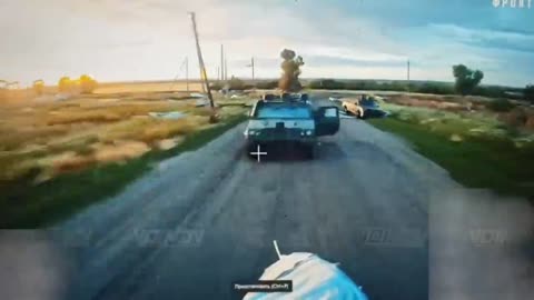 KVN Drone Burnt a Ukrainian Kozak Armored Vehicle