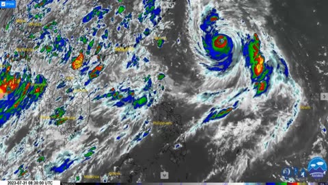 Miran Rubin - 2023 - Talim (Dodong) - Doksuri (Egay) - Typhoon Khanun (Falcon) IR - 4km - RAMMB CIRA