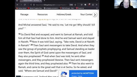 Journey Through The Bible -- 1 Samuel 19 -- King Saul Seeks To Murder David 03232025