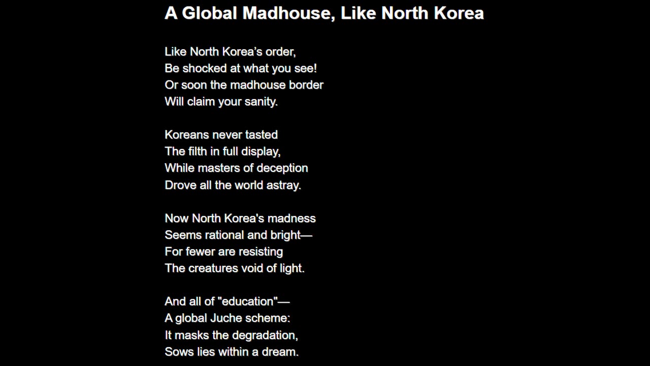 A Global Madhouse, Like North Korea