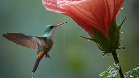 The video is made with AI, it may be artificial.