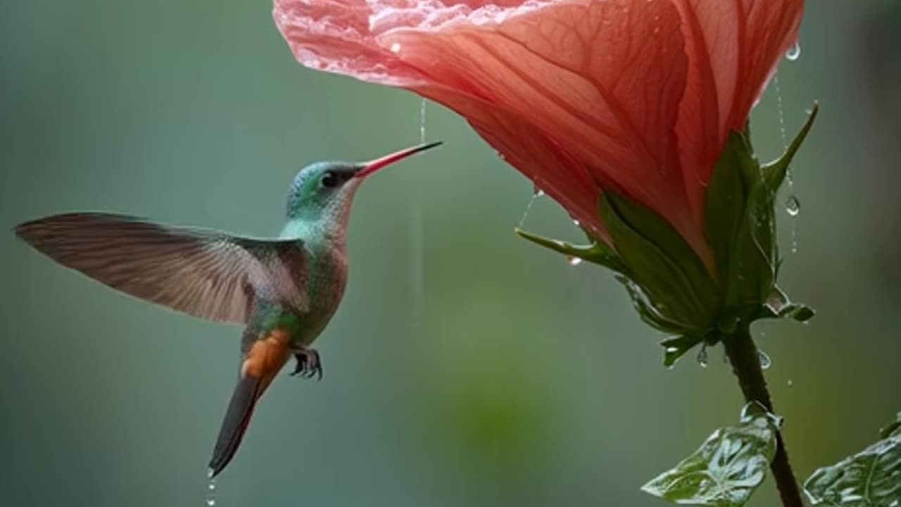 The video is made with AI, it may be artificial.