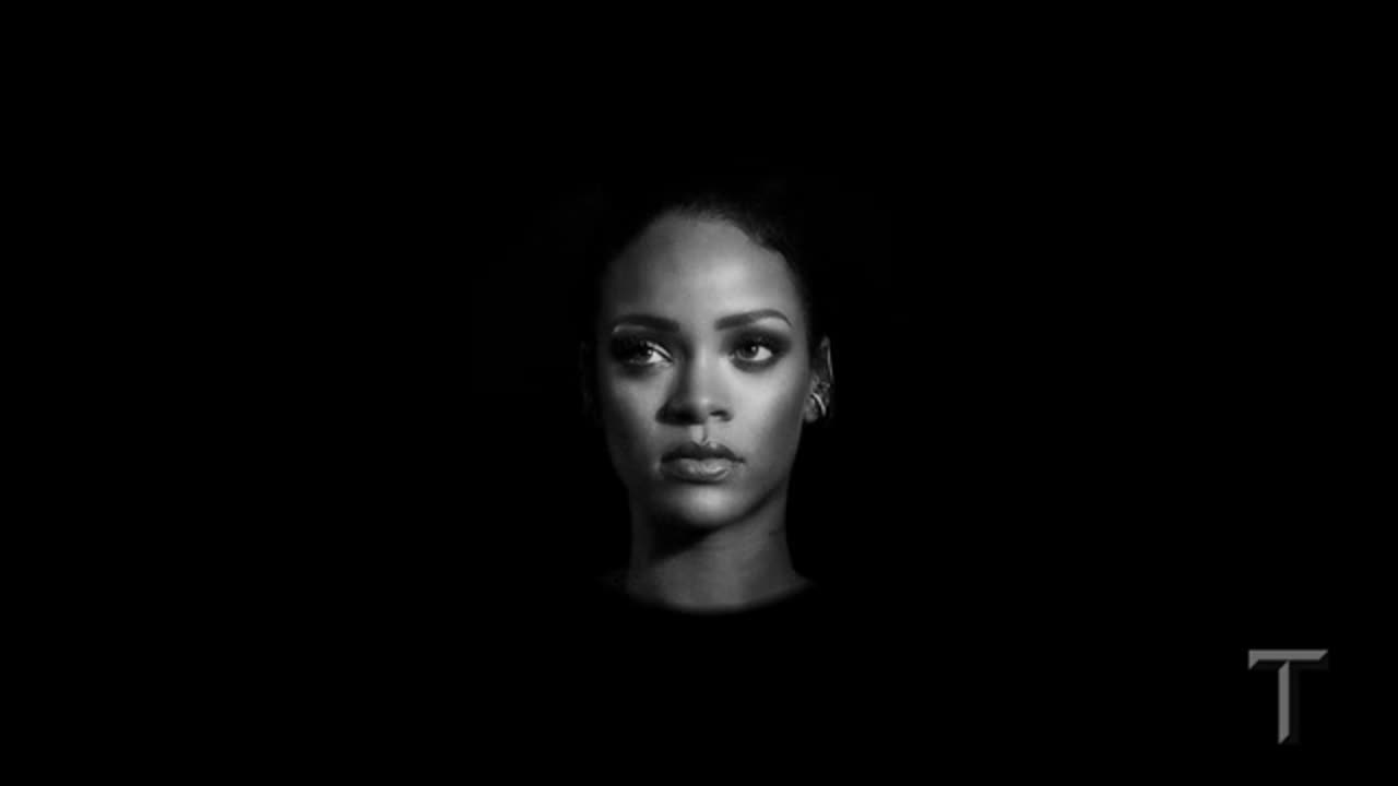 Rihanna on set at the magazine