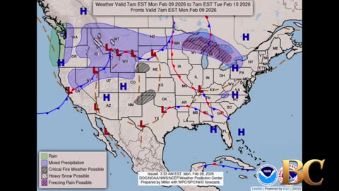 National Weather Forecast (February 9, 2026)