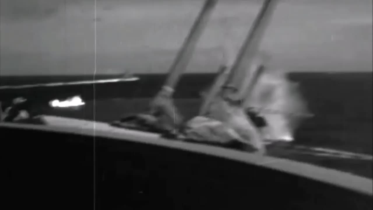USS Hancock AA Fire Destroys Japanese Zero