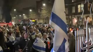 Pro Israel demonstration in Amsterdam near the Concert building where the Jewish community
