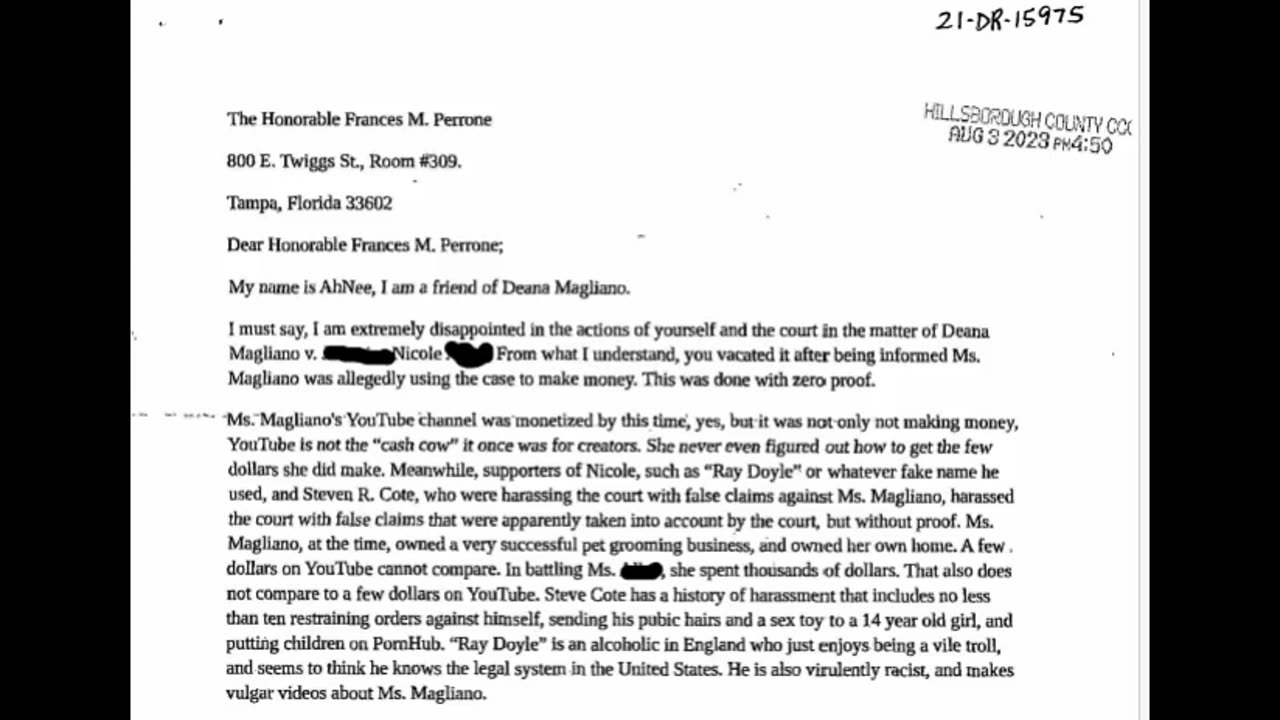 Ahnee's letter to the Judge Part 1