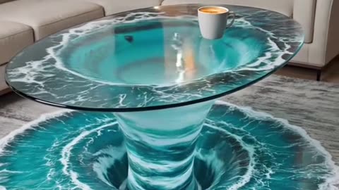 Absolutely obsessed with these water vortex coffee tables!