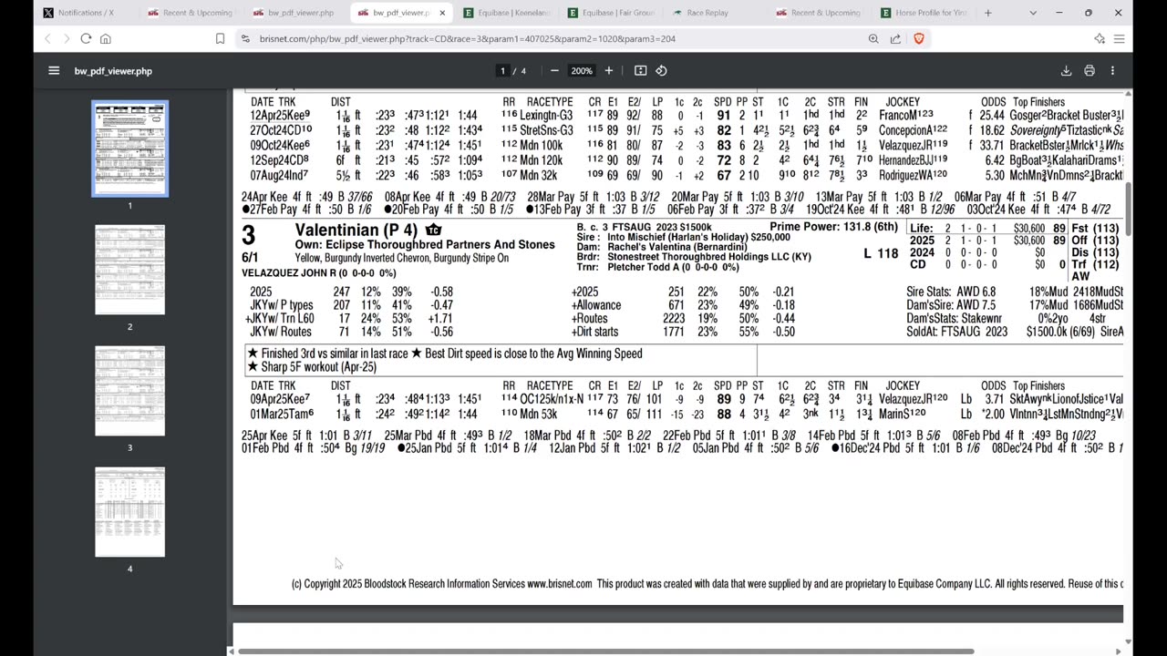 How to Spot Pace Compromised Horses Using BRIS - Churchill Downs R3 on Kentucky Derby Undercard