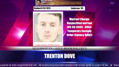 Mugshot TV - Live Arrest Booking Video Stream