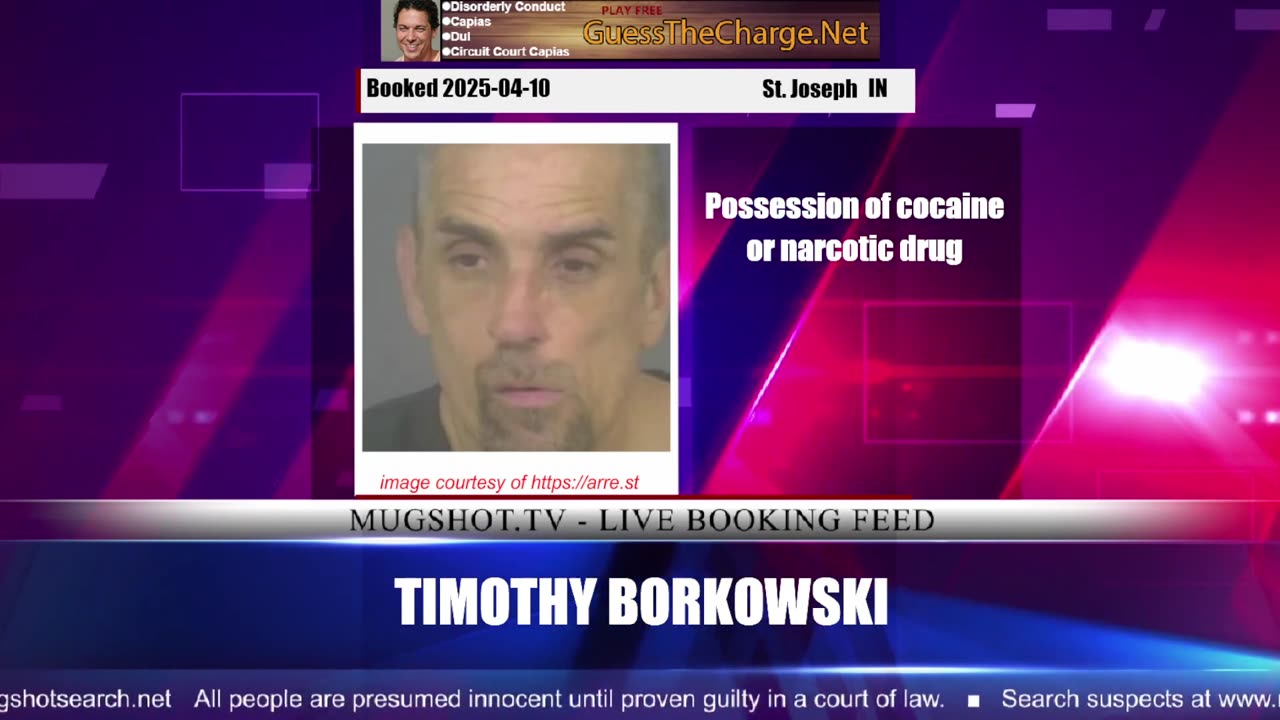 Mugshot TV - Live Arrest Booking Video Stream