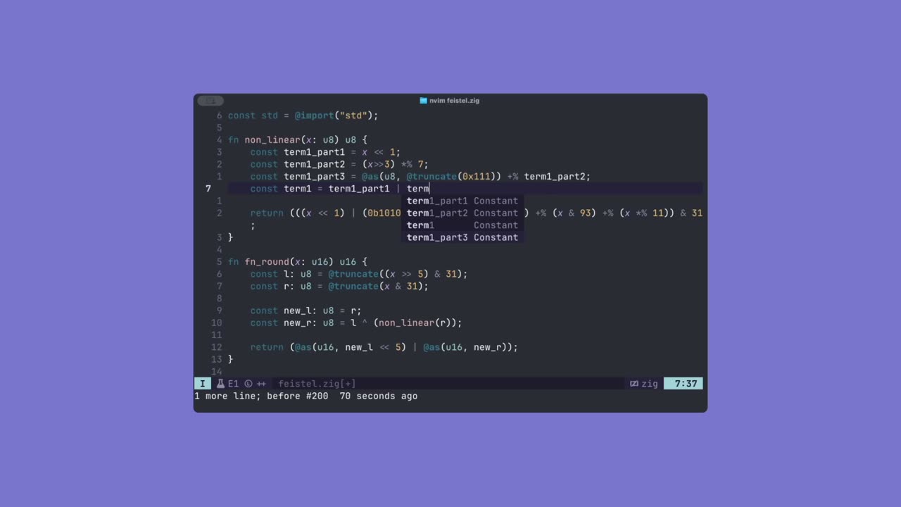 coding a doom effects using feistel net