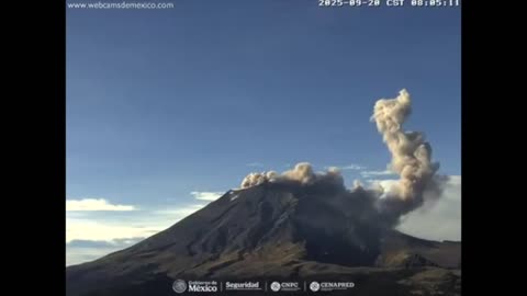 Time-Lapse Of Popocatepetl This Morning