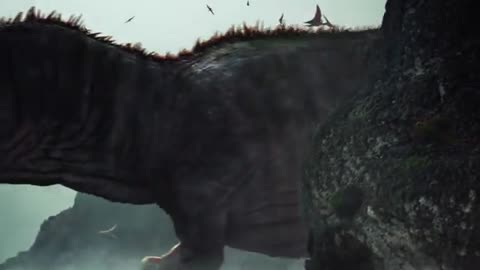 T-Rex chase dinosaurs Free footage