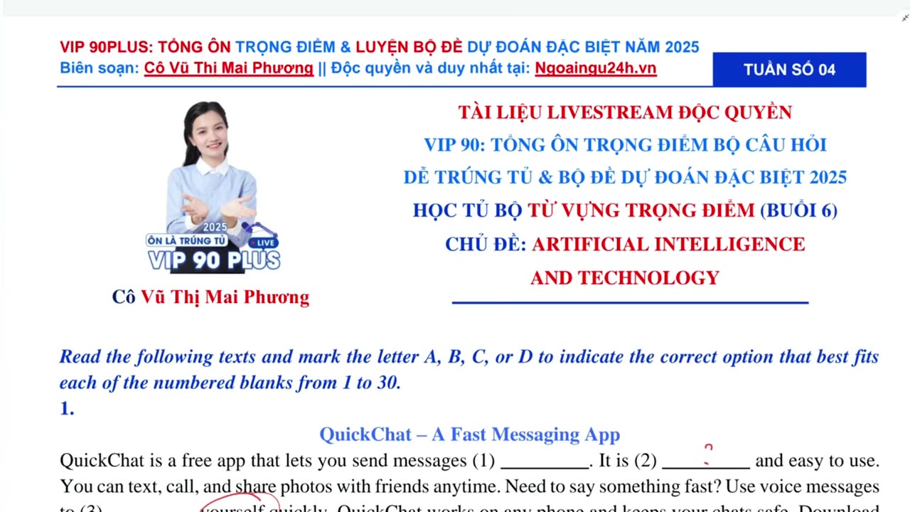 14. Học tủ bộ Từ vựng trọng điểm theo chủ đề (Buổi 6)