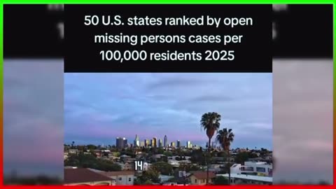 People Are Vanishing - 50 US States Ranked By Open Missing Persons Cases Per 100000 Resident 2025