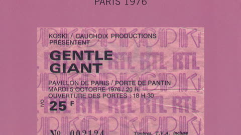 Gentle Giant- Paris 1976