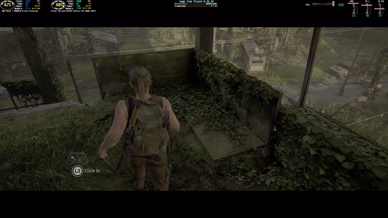 The Last of Us Part II Remastered 21:9 4k HDR PC Gameplay 9800x3d RTX 4080 Super