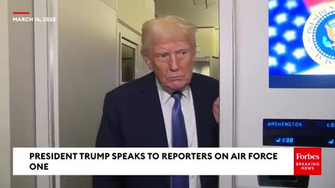 Sunday night, President Trump held an Air Force One press gaggle.