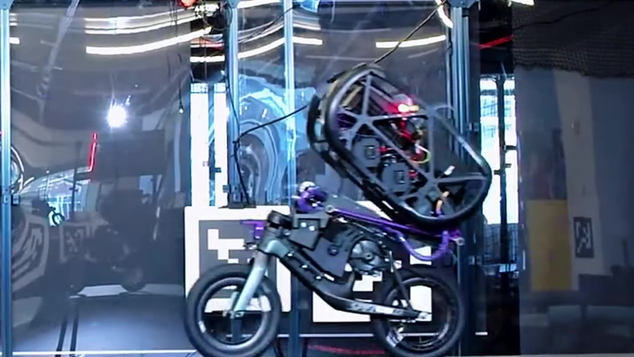"Autonomous Bicycle Performs Stunts All by Itself!" 🚲🤖🔥#viralvideo