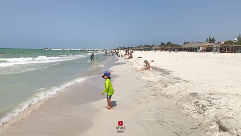 Sisal - Yucatán - 4k - Walking tour - Completo