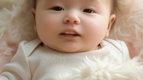 Cute baby singing