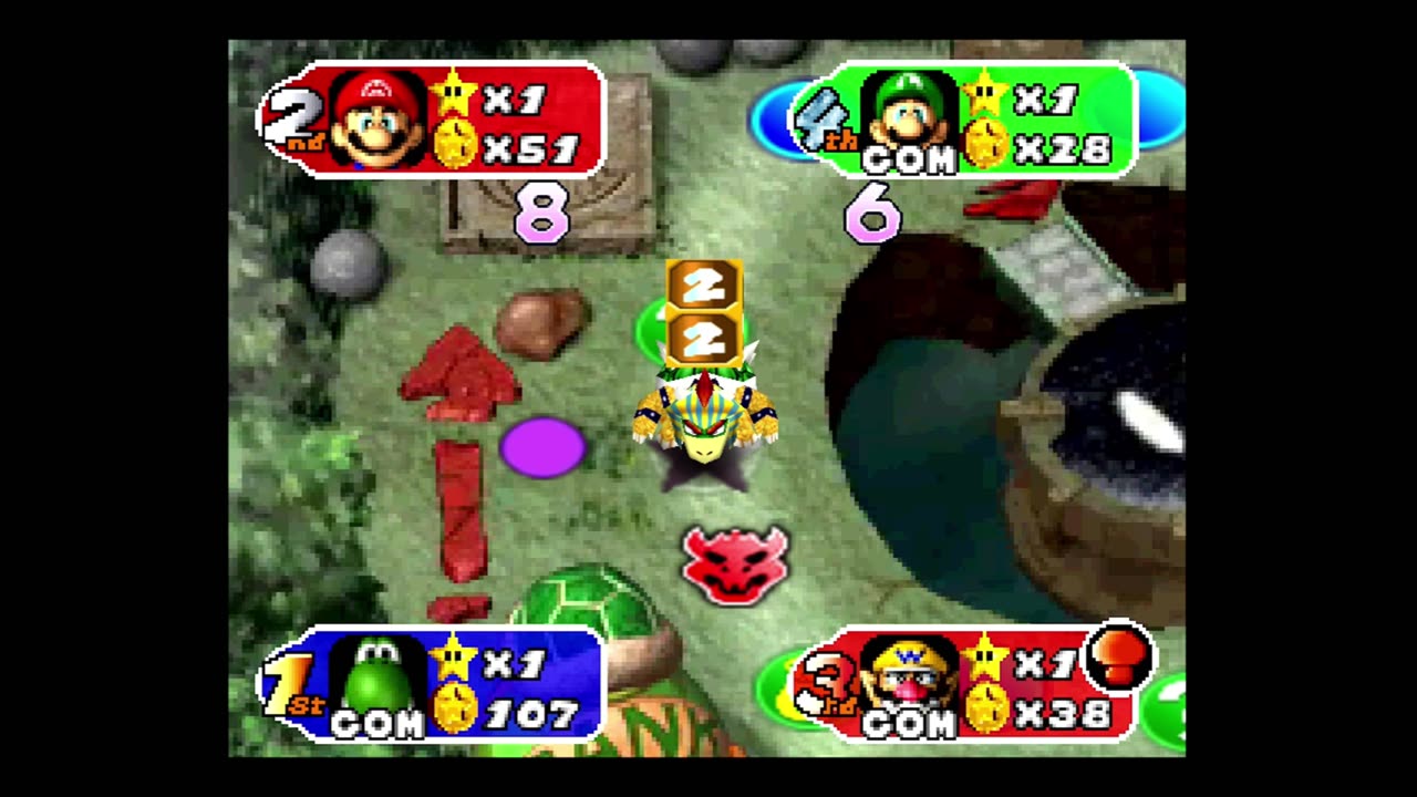 #marioparty2 HARD A.I. Mystery Land 35 Turn Game Part Six