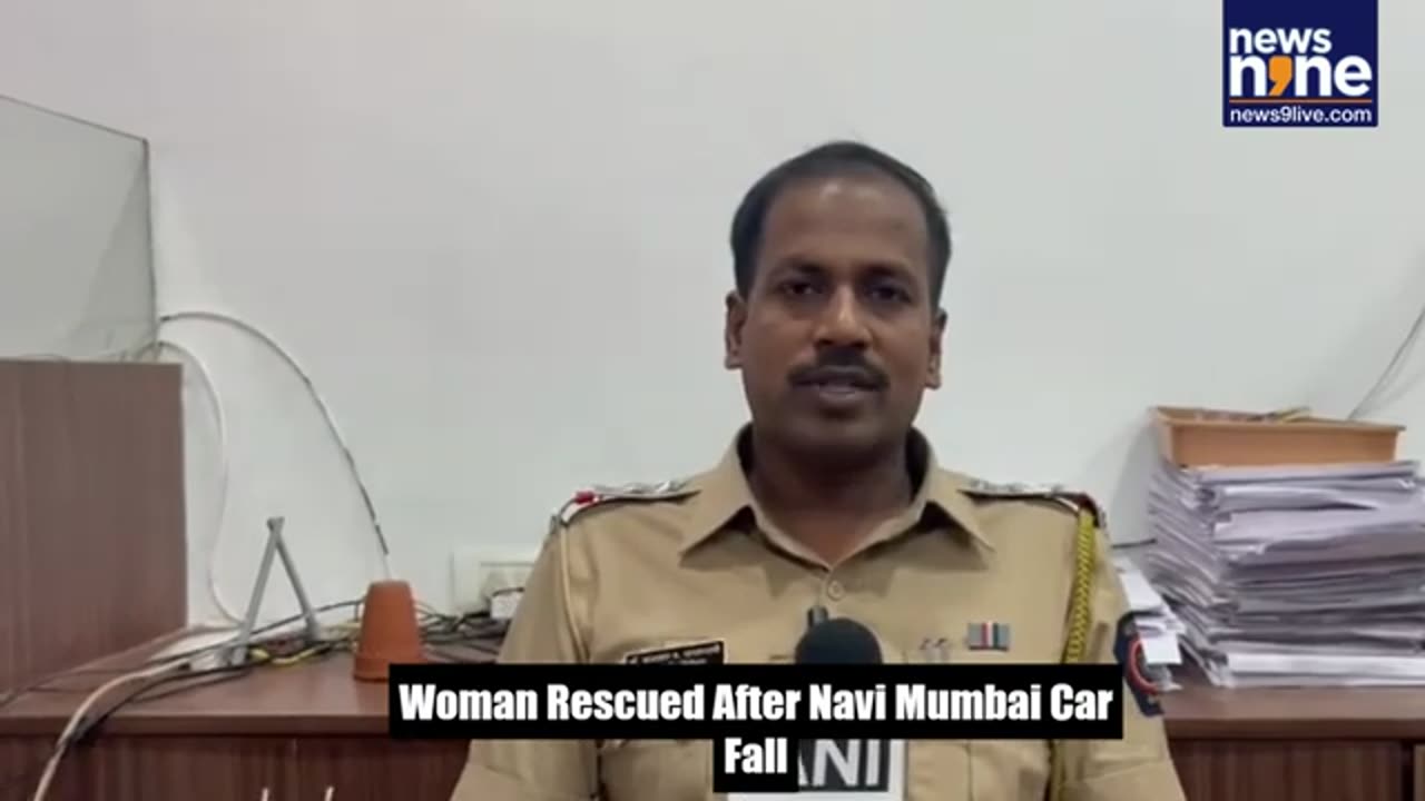 Audi_Falls_Into_Navi_Mumbai_Ditch_After_Google_Maps_Error,_Woman_Rescued___News9