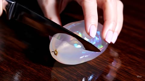Satisfying Cutting Glass Fruits ASMR video