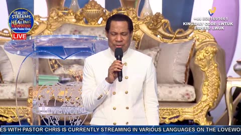 "Jesus sent me to bring healing to you!" - Pastor Chris declares as he prays for you.