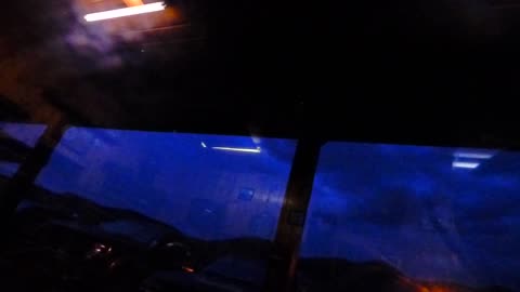 Dad coming back from being outside in the monsoon