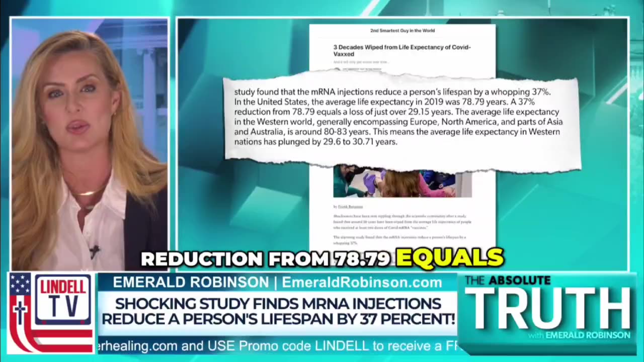 A major new study finds mRNA injections may reduce life expectancy by up to 37%.