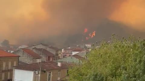Forest Fire In Albarellos, Monterrei, Spain (08/13/25)