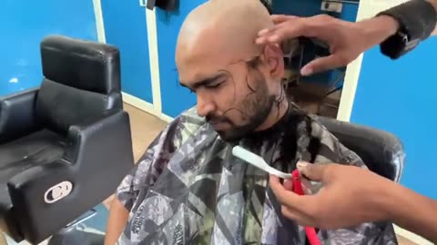 Clean_Head_Shave_With_Straight_Razor_🪒_In_Indian_Salon___Barber_Nitin___ASMR