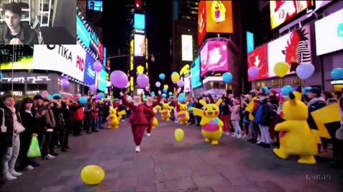 Outtake #3,128 Of Multiple Pikachu The Pokemon In A Parade Around Times Square New York Fake Funny