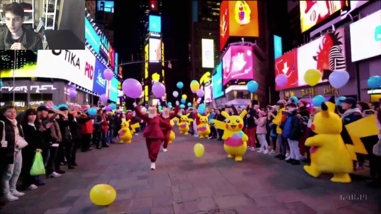 Outtake #3,128 Of Multiple Pikachu The Pokemon In A Parade Around Times Square New York Fake Funny