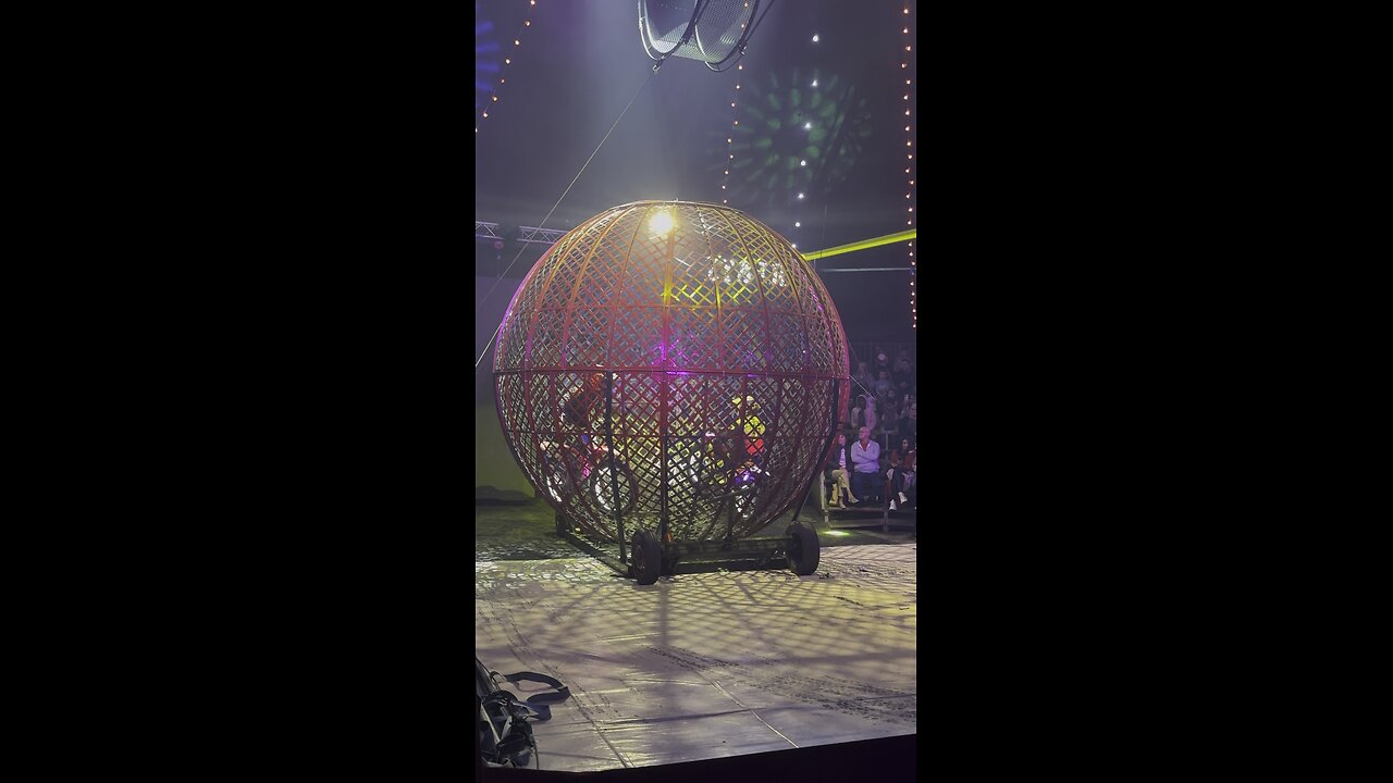 Globe of death Amazing duo motocross acrobatics