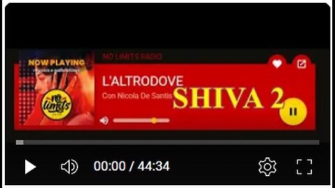 5.Radio Programma "L'ALTRODOVE" rubrica "ANDANDO PER FIUMI"SHIVA 2 NO LIMITS RADIO 425mila ascolti