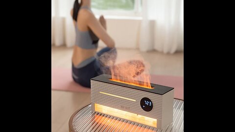 Remote Control Simulated Flame Aromatherapy Humidifier