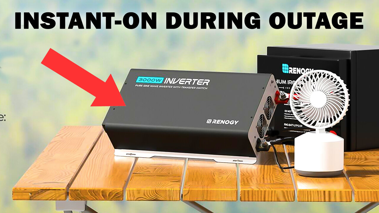 RENOGY PUH 12V 3000W Pure Sine Wave Inverter with UPS Transfer Switch and Built in Bluetooth Review