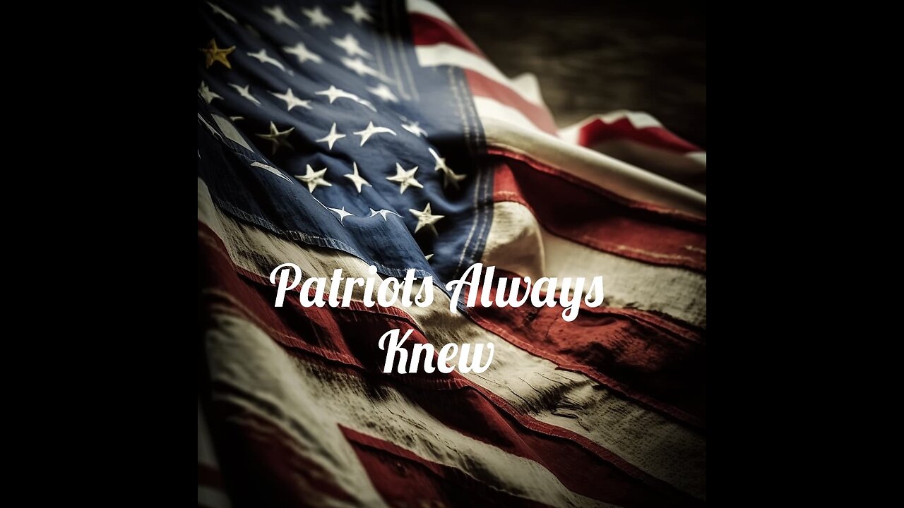 PATRIOTS ALWAYS KNEW--BUT IT HAD TO PLAY OUT THIS WAY-LET THEM DO THE CRIME