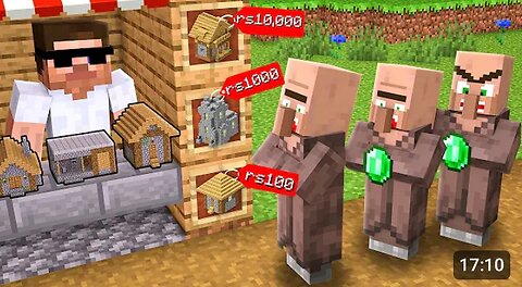 Selling expensive houses to villagers in Minecraft