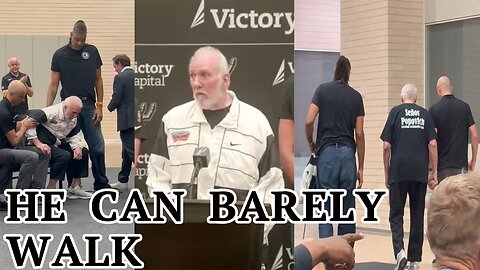 SAD video of Ex Spurs HC Gregg Popovich emerges at press conference! This is HARD TO WATCH!
