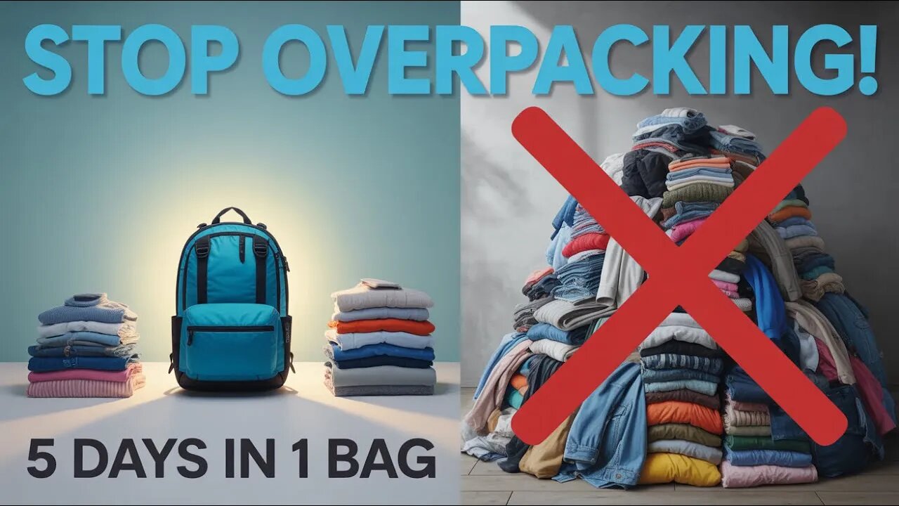Stop Overpacking! How to Pack 5 Days of Clothes in a Tiny Backpack #packing #travelsmart