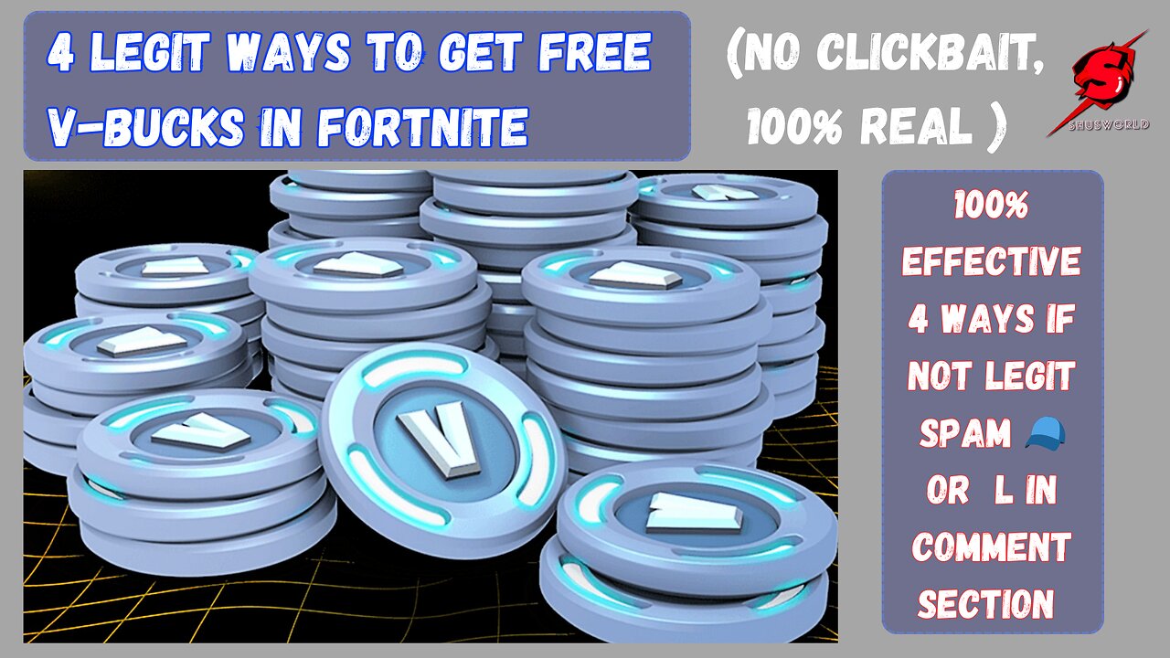 4 LEGIT Ways to Get FREE V-BUCKS in Fortnite (NO clickbait , 100% REAL 💸)