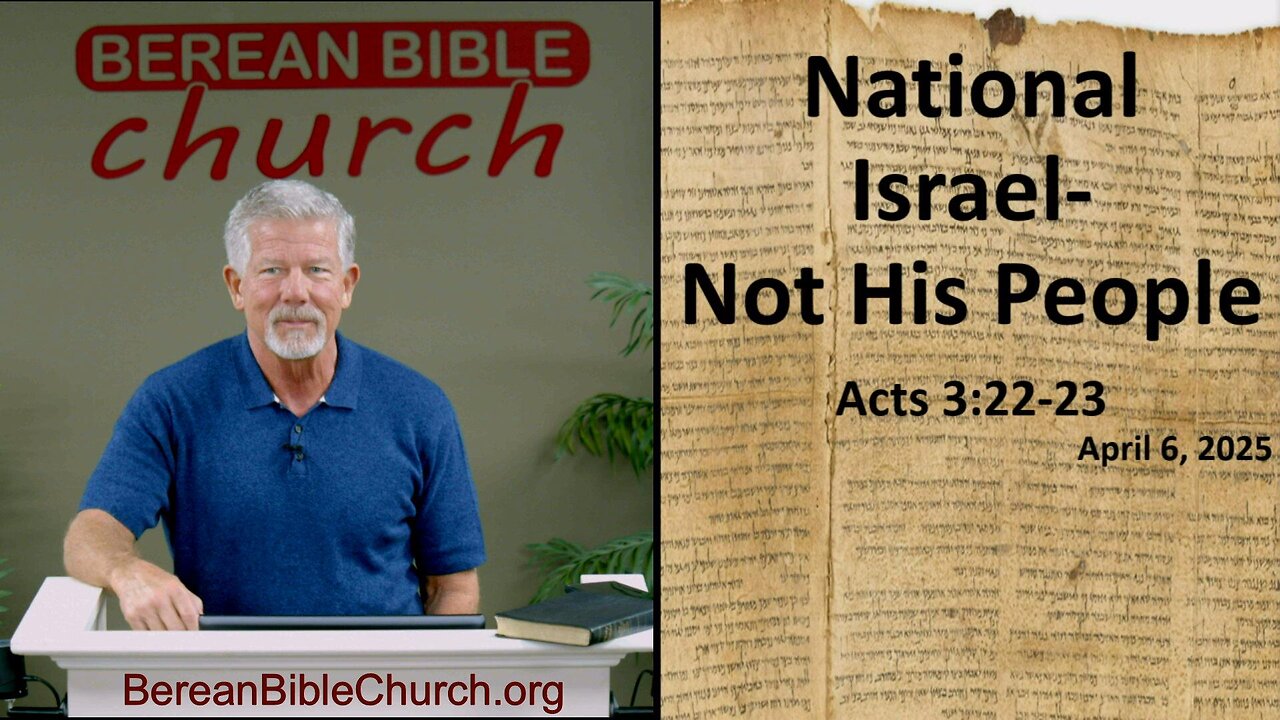 National Israel - Not His People (Acts 3:22-23) - FULL SERVICE