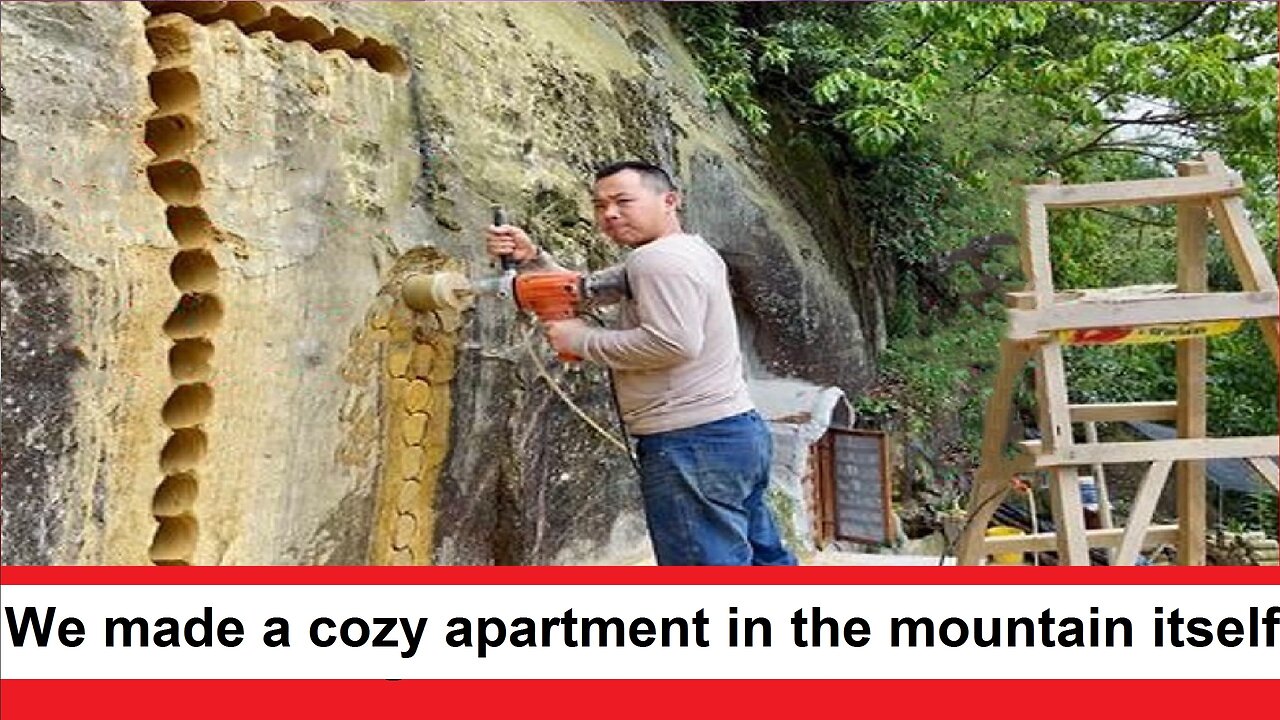 We made a nice, comfortable and cozy apartment in the mountain itself